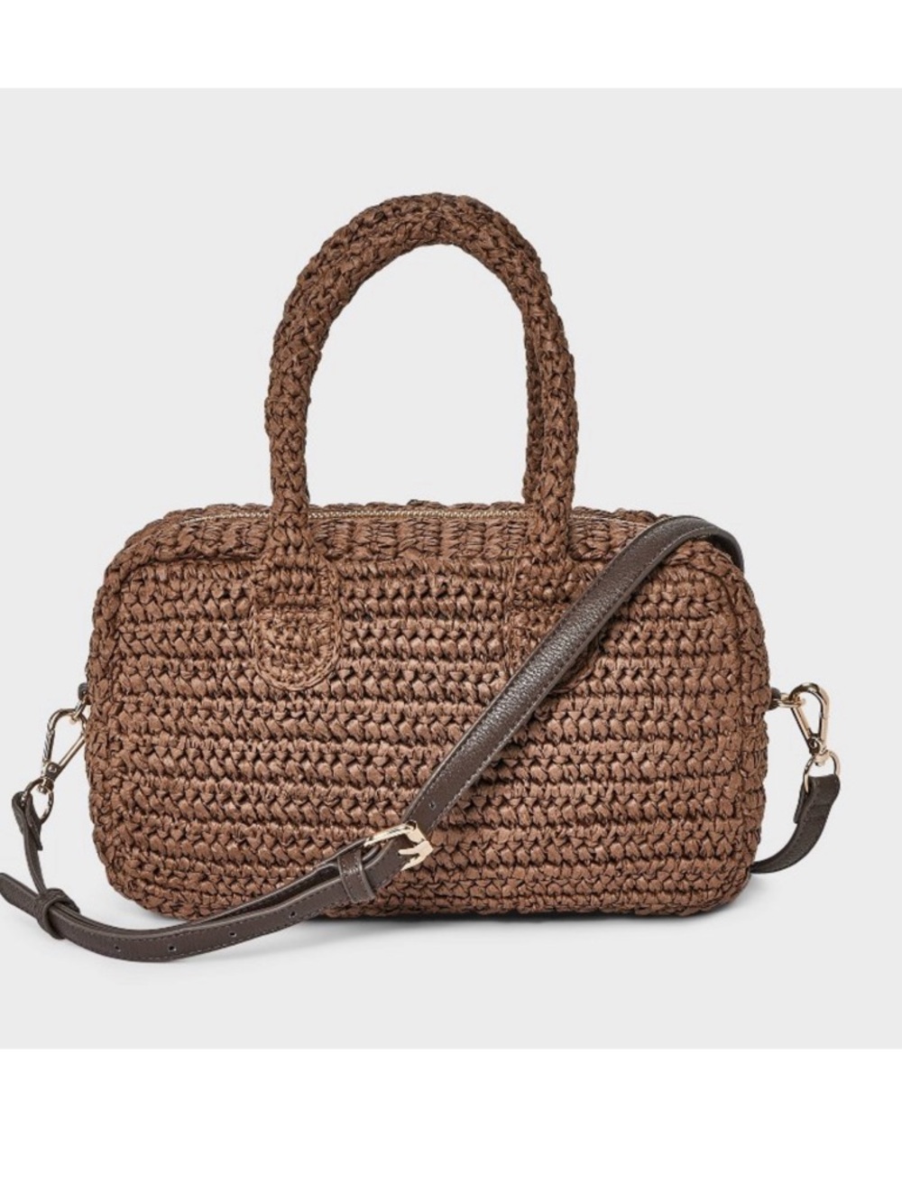 A New Day Straw Small Satchel Bag